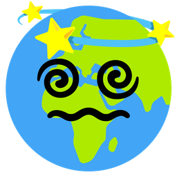 dizzy and globe showing Europe-Africa