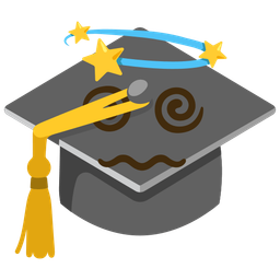 dizzy and graduation cap