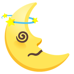 dizzy and last quarter moon face