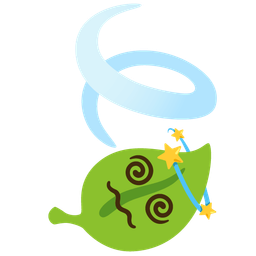 dizzy and leaf fluttering in wind