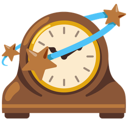 dizzy and mantelpiece clock