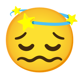 dizzy and pensive face