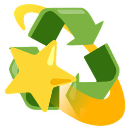 dizzy and recycling symbol