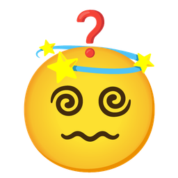 dizzy and red question mark