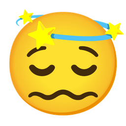 dizzy and relieved face