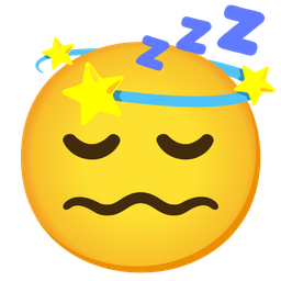 dizzy and sleeping face