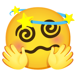 Dizzy and Smiling face with open hands