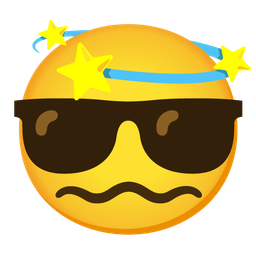 dizzy and smiling face with sunglasses