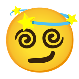 dizzy and smirking face