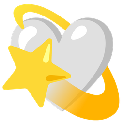 dizzy and white heart