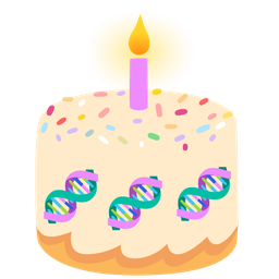 dna and birthday cake