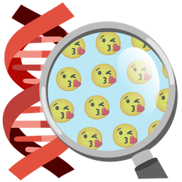 Dna and Face blowing a kiss