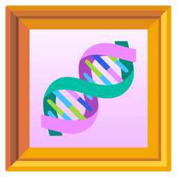 dna and framed picture