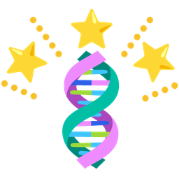dna and glowing star