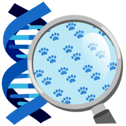 dna and paw prints