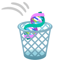 dna and wastebasket