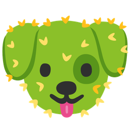 Dog face and Cactus