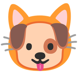 Dog face and Cat face