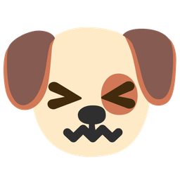 Dog face and Confounded face