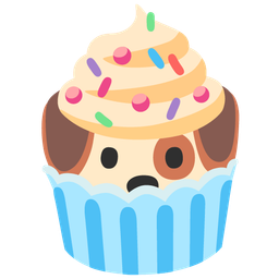 Dog face and Cupcake