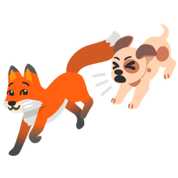 Dog face and Fox