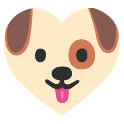 Dog face and Heart suit