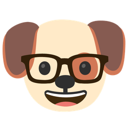 Dog face and Nerd face
