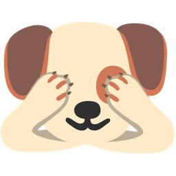 Dog face and See-no-evil monkey