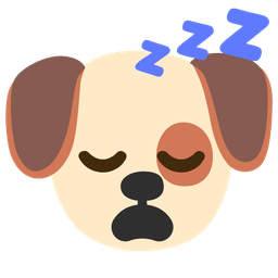 Dog face and Sleeping face