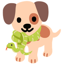 Dog face and Snake