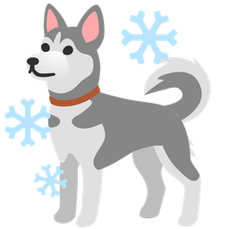 Dog face and Snowman without snow