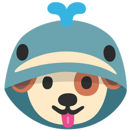 Dog face and Spouting whale