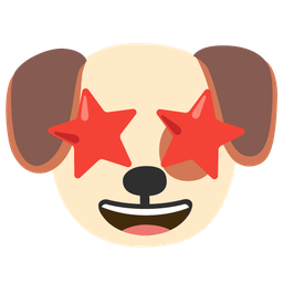 Dog face and Star-struck