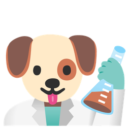 Dog face and Test tube