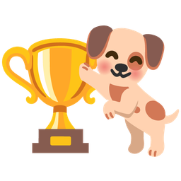 Dog face and Trophy
