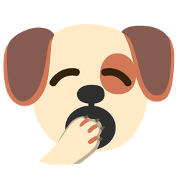 Dog face and Yawning face