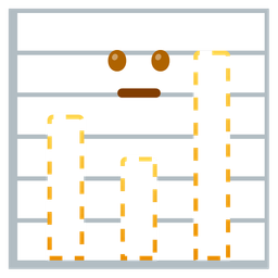 dotted line face and bar chart