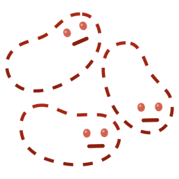 dotted line face and beans