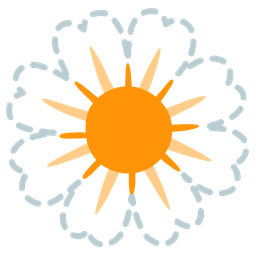 dotted line face and blossom