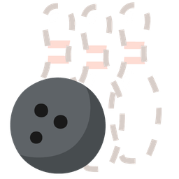 dotted line face and bowling