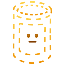 dotted line face and canned food