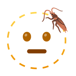 dotted line face and cockroach