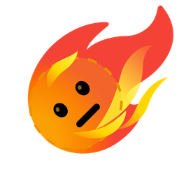 dotted line face and comet