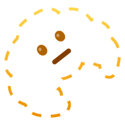 dotted line face and croissant