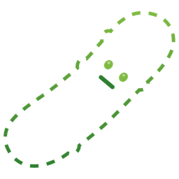 dotted line face and cucumber