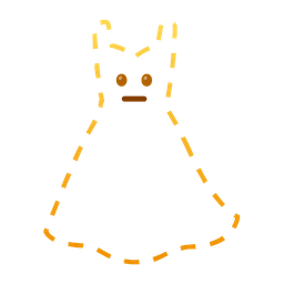 dotted line face and dress