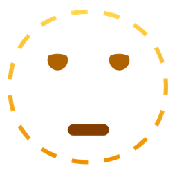 dotted line face and face with rolling eyes