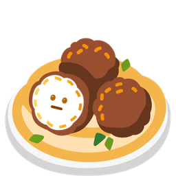 dotted line face and falafel