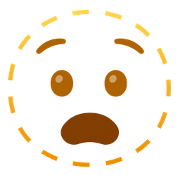 dotted line face and fearful face