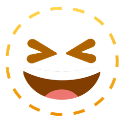 Dotted line face and Grinning squinting face